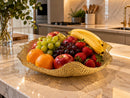 Fruteira dourada com glitter — frutas não inclusas