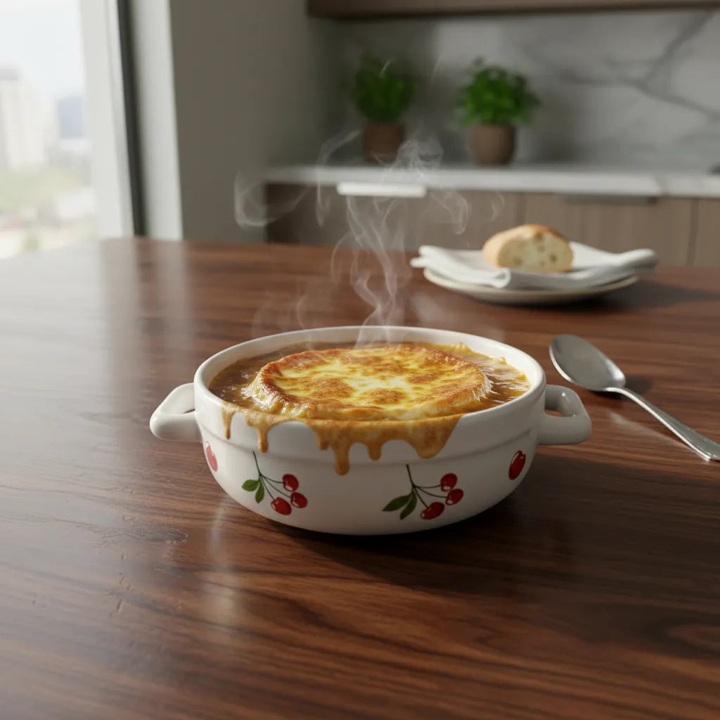 Tigela Bowl de Porcelana 500ml com Alça – Design Love Luxo | Ideal para Miojo, Sopas e Sobremesas