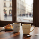Conjunto 6 Xícaras para Café Expresso 100ml em Cerâmica Creme