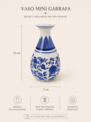 Medidas do vaso decorativo SKU 261047: 13 cm de altura e 7 cm de largura