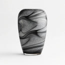 Vaso Decorativo em Vidro Estilo Murano Verde e Preto 26CM