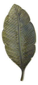 Travessa Centro De Mesa Folha Ceramica Verde 44x16