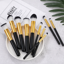 Kit 10 Pinceis Maquiagem Preto Luxo