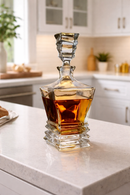 Decanter de Vidro 750ml Luxo para Whisky Licor Design Elegante