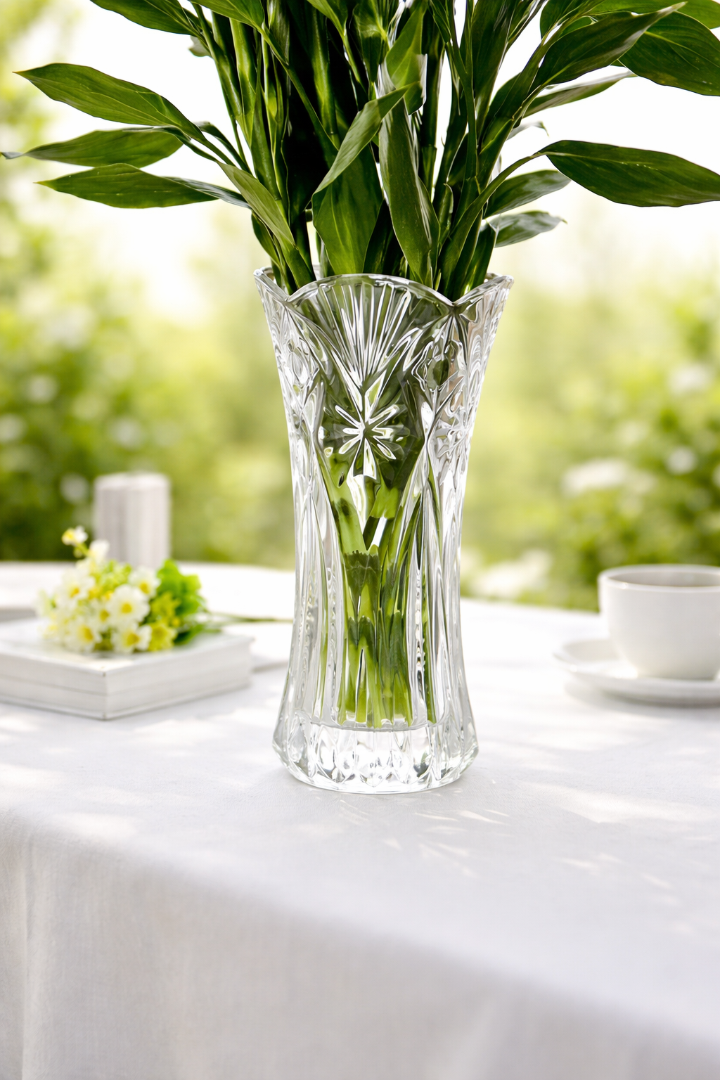 Vaso de Vidro Imperial para Flores e Decoração de Interiores – 23 x 12 cm (Incolor)