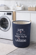 Cesto de Roupa Life Better em Poliéster 47 x 38 cm