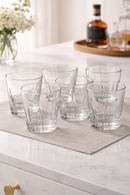 Kit 6 Copos Baixos de Vidro 330ml para Whisky Haüskraft – Transparente, Elegante e Resistente