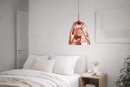 Lustre Pendente de Vidro Espelhado Rosé – Design Europeu 127/220V