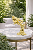 Escultura Decorativa Pássaro Dourado – 15 x 7 cm