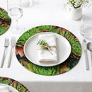 Sousplat Plástico Design Flowers – Verde Florido 33x33cm