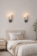 Luminária Arandela Cristal Moderna Minimalista Rosê 33x12 Bivolt Cinza