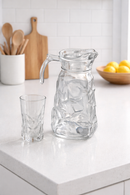 Jarra de Vidro com 6 Copos e Tampa – 1800ml