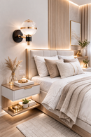 Arandela Moderna Globo Branco com Estrutura Rosê Gold 23x19cm – Bivolt
