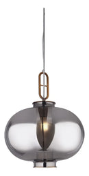 Pendente de Vidro Fumê Oval