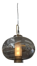 Pendente de Vidro Fumê Oval