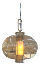 Pendente de Vidro Dourado Oval