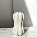 Vaso Decorativo em Cerâmica Branco 22cm – Design Moderno Redondo