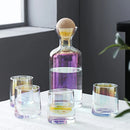 Garrafa Decanter Vidro Whisky Licor 750ml +4 Copos Superluxo