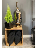 Luminária Candeeiro de Chão e Mesa Estilo Lampião 65x20 – Metal e Vidro