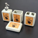 Kit Banheiro Lavabo 4 Peças em Cerâmica
