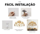 Relógio de Parede 3D Design Europeu em Metal Luxuoso 86cm Dourado