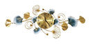 Relógio Decorativo Imperial Folhas Douradas – 100cm | Design Sofisticado