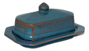 Manteigueira Retangular Grande em Cerâmica 21x14cm – Azul Cobalto (Acqua Marine)