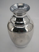 Vaso Decorativo de Vidro Prata com Listras – 40 x 22 cm
