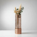 Vaso Decorativo de Vidro com Anéis Rosé – 51 x 17 cm