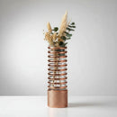 Vaso Decorativo de Vidro com Anéis Rosé – 51 x 17 cm
