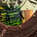 Relógio de Parede Vintage Premium com Alça em Couro – 76cm | Estrutura em Metal