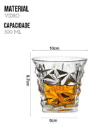 Jogo De Copo Vidro 6unid Whisky Licor Edição Limitada 300ml Transparente