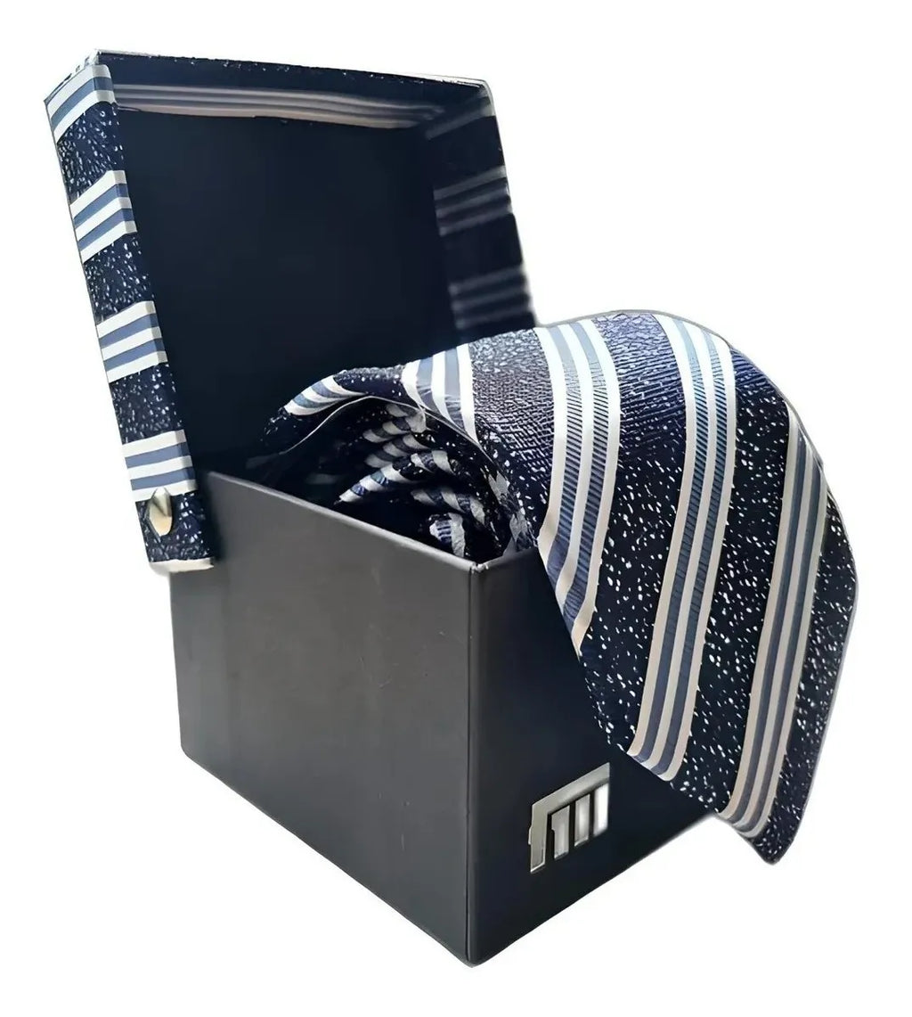 Gravata Masculina 1200 Fios em Microseda Fatto a Mano + Caixa Presente – Luxo 7 cm