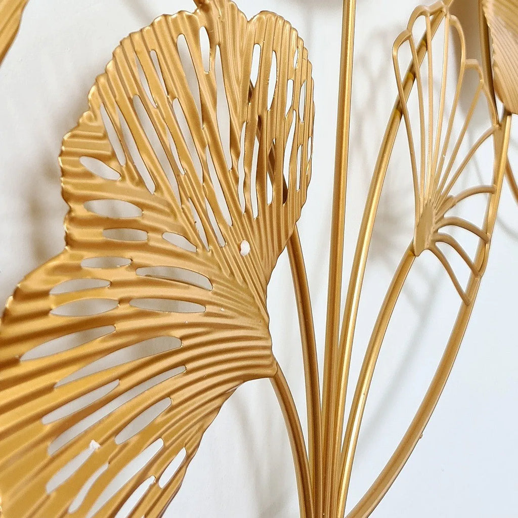 Relógio de Parede 3D Design Europeu Luxuoso em Metal 127cm – Dourado
