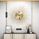 Relógio de Parede Imperial Dourado 70cm em Metal – Design Europeu Luxo