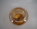 Vaso Decorativo em Vidro Dourado com Tampa e Base em Metal – 35 x 25 cm | Estilo Imperial