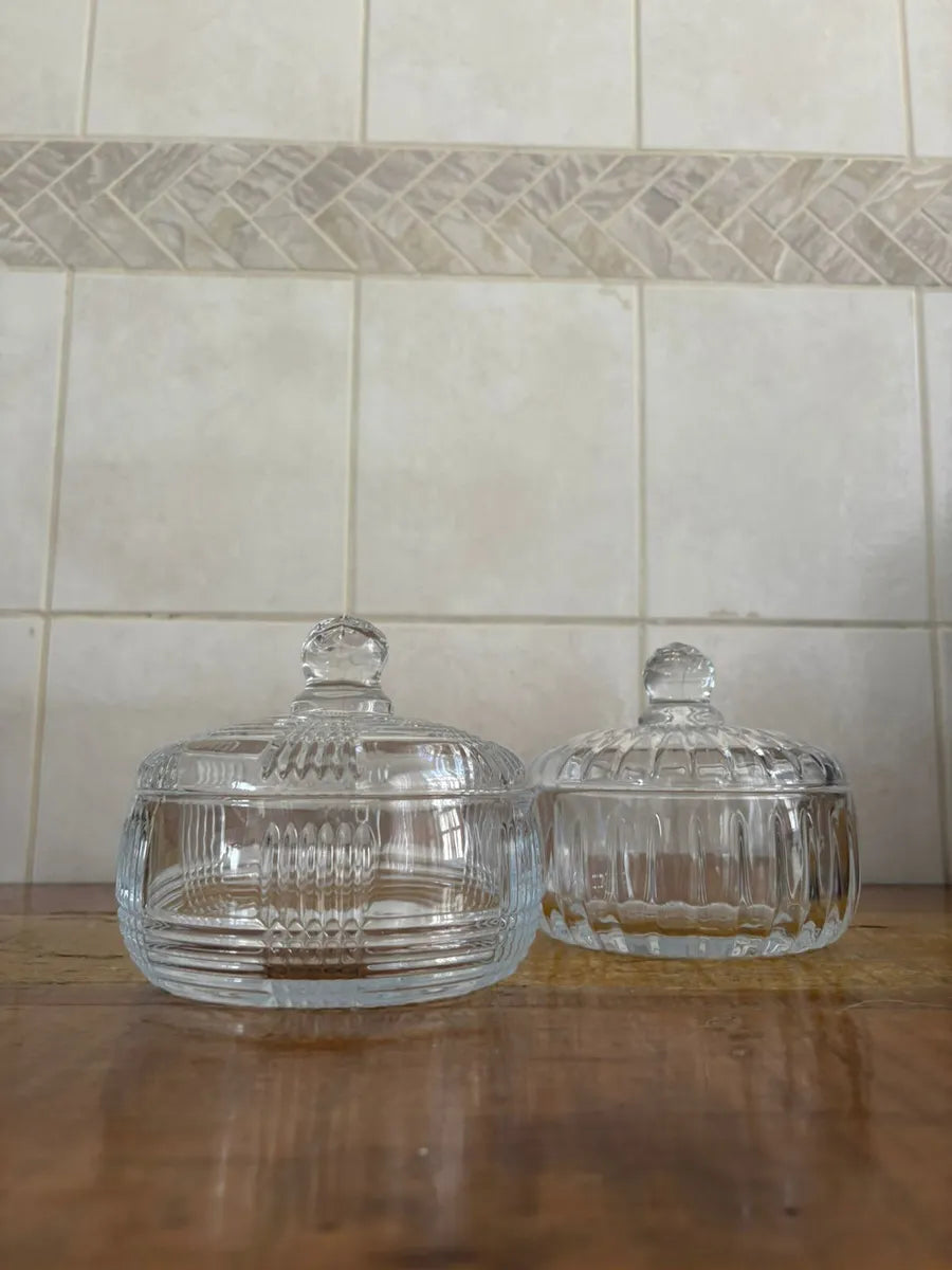 🍬 Bomboniere de Vidro com Tampa 15x12cm – Potiche Decorativo Transparente