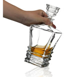 Decanter de Vidro 750ml Luxo para Whisky Licor Design Elegante