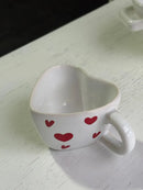 Xícara Coração Love em Porcelana Decorativa 12x8x6 cm