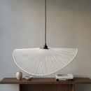 Pendente Decorativo em Bambu Branco Moderno Iluminação Elegante