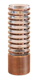 Vaso Decorativo de Vidro com Anéis Rosé – 51 x 17 cm