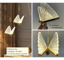 Luminária Pendente Borboleta Cristal Libélula Dourada 24cm 127/220v Dourado