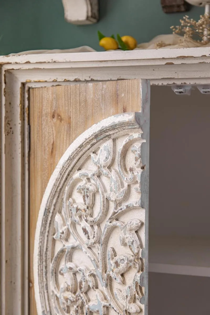 Buffet Aparador Branco Kyoto – Madeira Vintage | 96 x 79 x 40 cm
