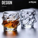 Jogo De Copo Vidro 6unid Whisky Licor Edição Limitada Transparente
