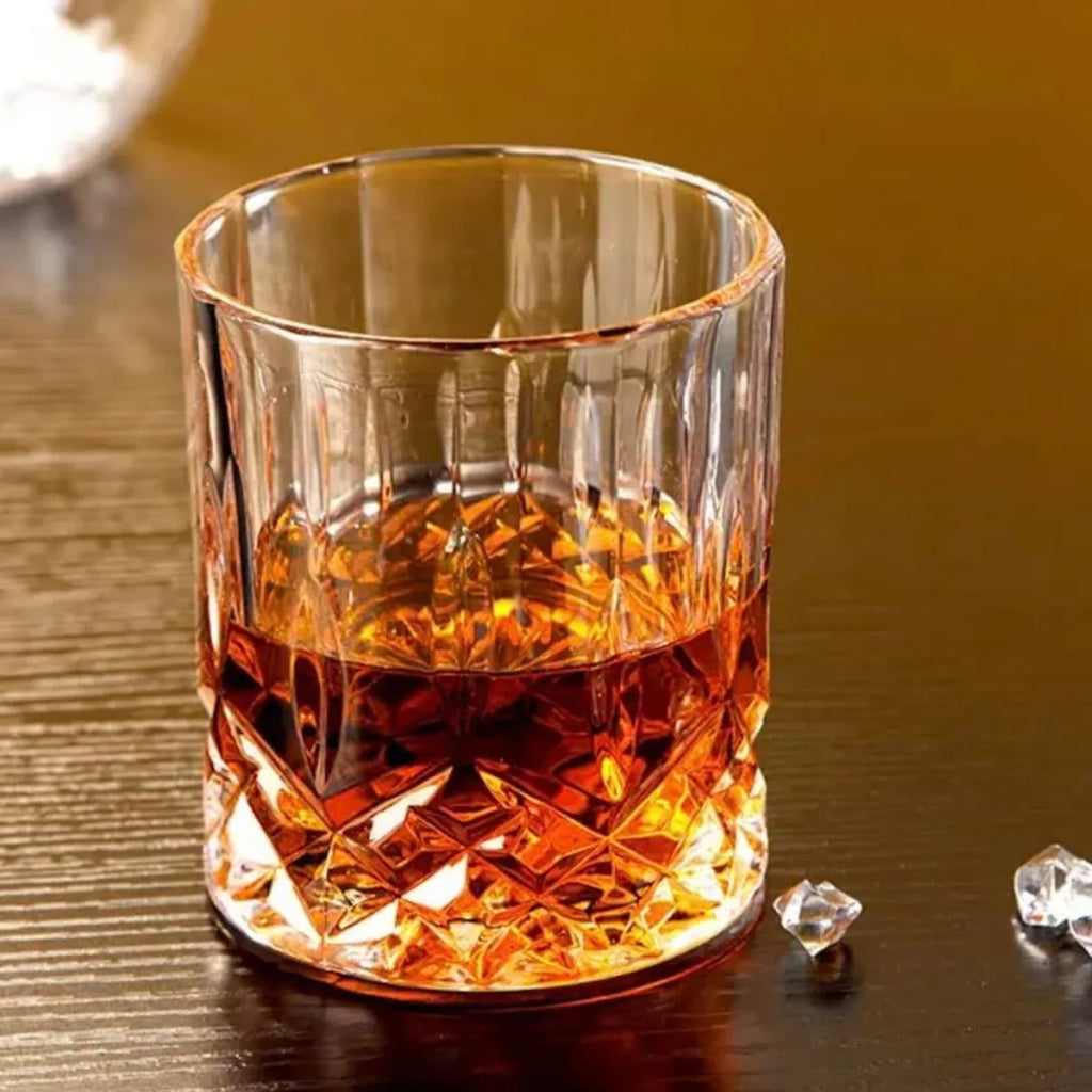 🥃 Copo de Whisky em Vidro 200ml – Jogo 6 Peças Design Europeu