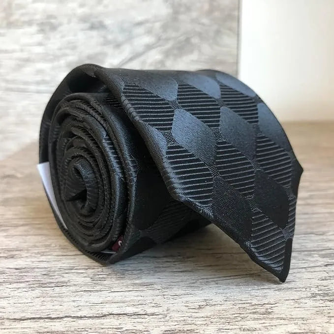 Gravata Preta Fatto A Mano 1200 Fios Microseda