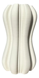 Vaso Decorativo em Cerâmica Branco 22cm – Design Moderno Redondo