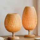 Abajur Luminária em Bambu e Rattan 49cm – Design Natural Luxuoso