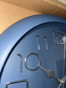 Relógio de Parede Azul Moderno 35cm Design Elegante em Metal Decorativo