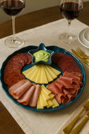 Bandeja Petisqueira Fundo do Mar em Cerâmica 30cm – Elegância e Estilo para Servir